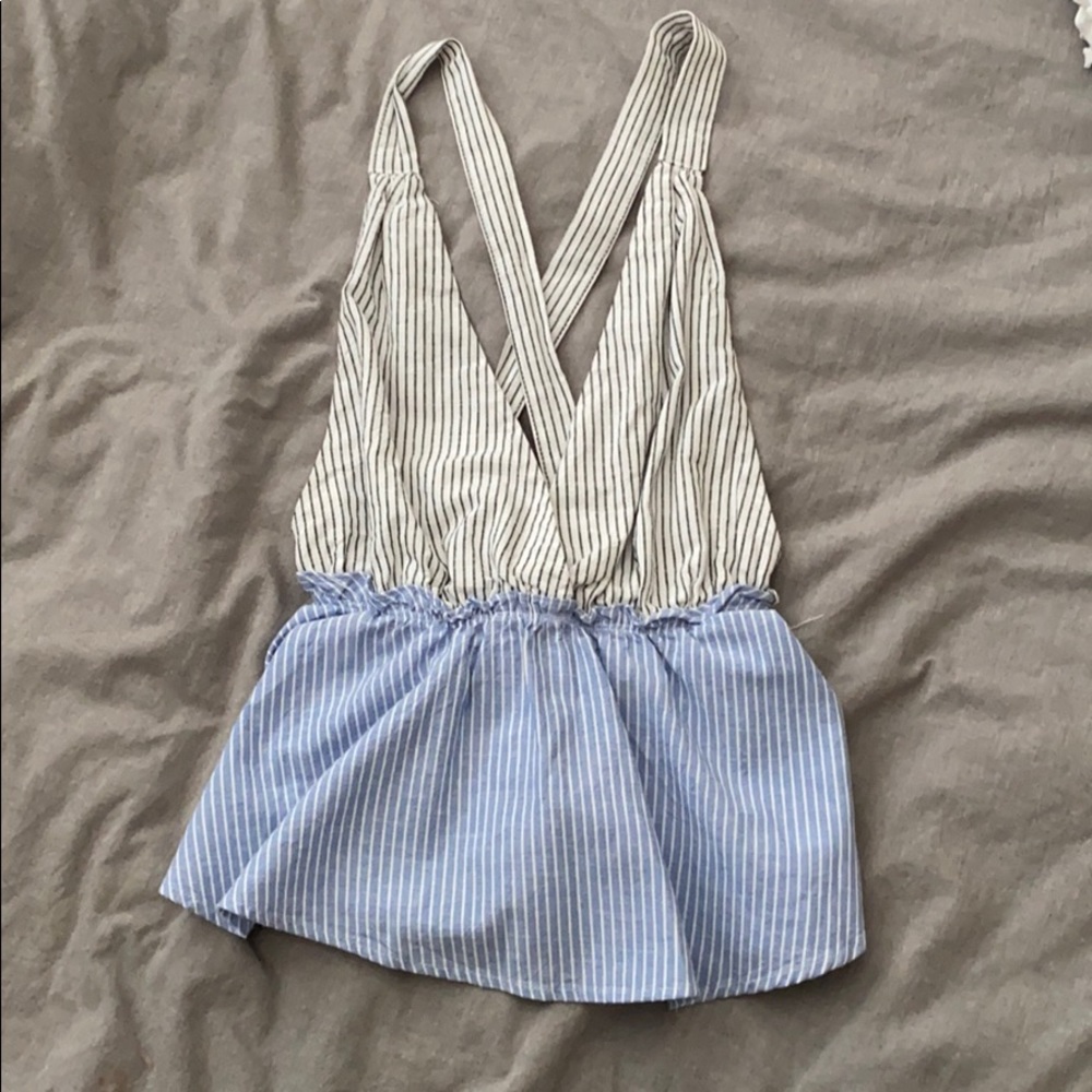 FOREVER 21 BABYDOLL STRIPED TANKTOP